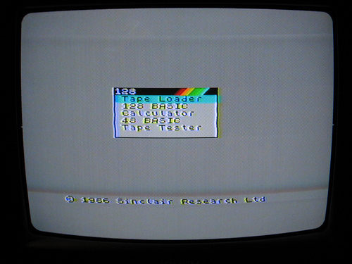 zx-spectrum 128 menu