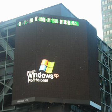 Windows Xp Screensaver On Time Square Nyc Dot Kam